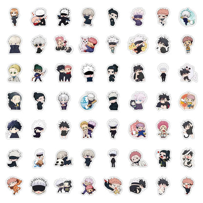 30/60/180pcs Jujutsu Kaisen Anime Stickers Cute Satoru Gojo Itadori Yuji Stationery Cartoon Sticker Phone Laptop Diary Kawaii