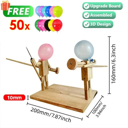 Wooden Battle Game Two-Player Fencing Toy for Kids