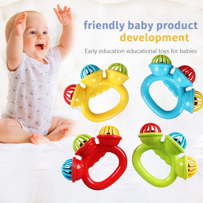 Baby Rattle Toy – Grasping Sensory Bell for Infants