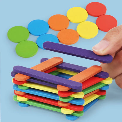 Shape Matching Puzzle – Montessori Wooden Fine Motor Thinking Game