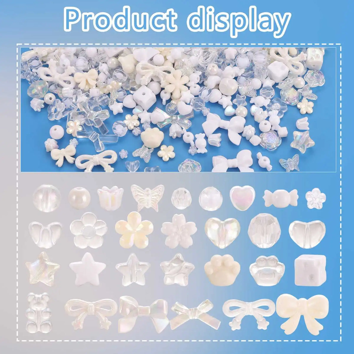 1bag Mixing Style Candy Color Acrylic Beads For DIY Handmade Bracelet Jewelry Making Phone Chain Accessories