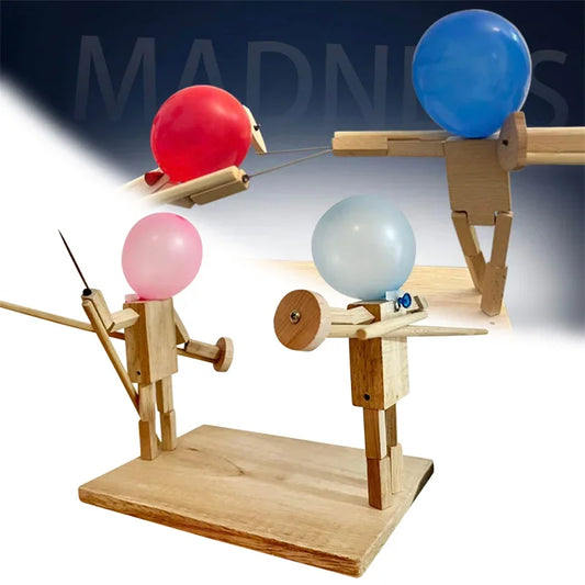 Wooden Battle Game Two-Player Fencing Toy for Kids