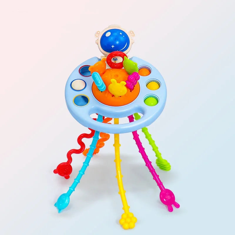 Pull String Toy – Silicone Baby Sensory Teething Montessori Toy