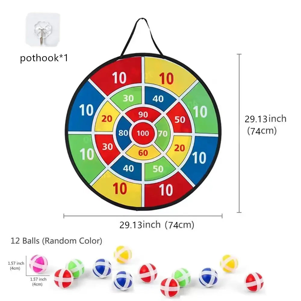Kids Dart Board Game with Sticky Balls for Indoor Outdoor Play