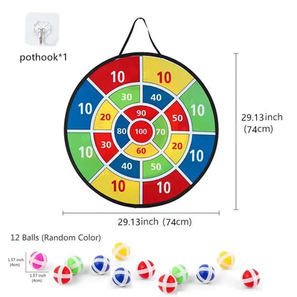 Kids Dart Board Game with Sticky Balls for Indoor Outdoor Play