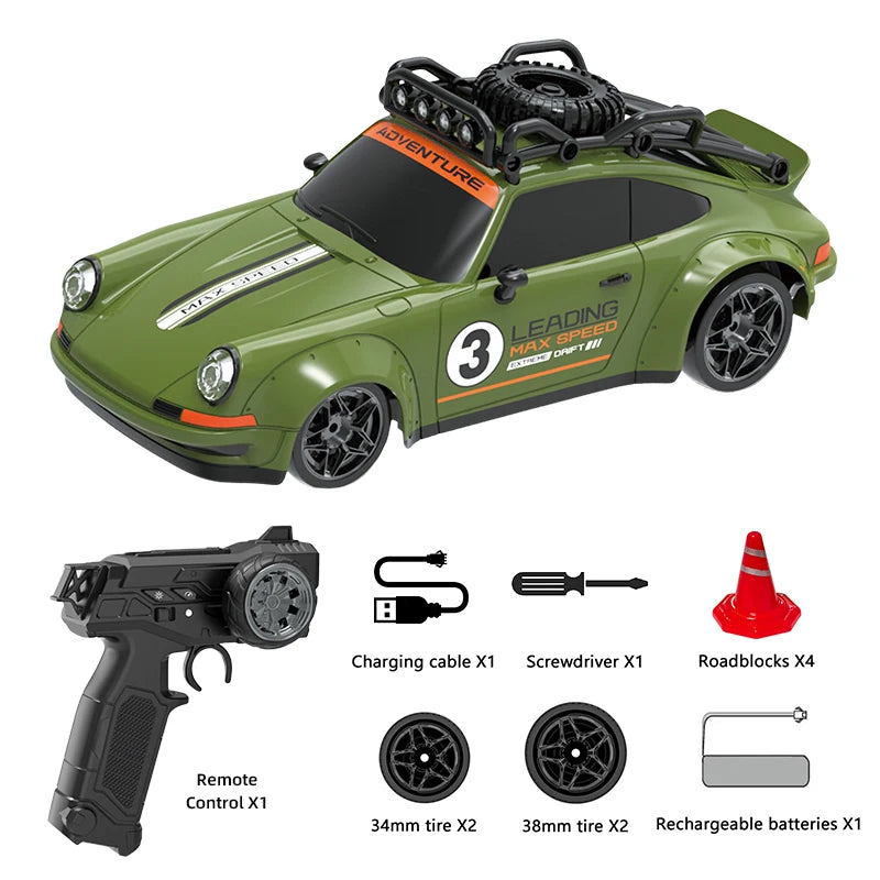 RC Drift Car – 1:18 2.4G Remote Control Racing Car with Lights