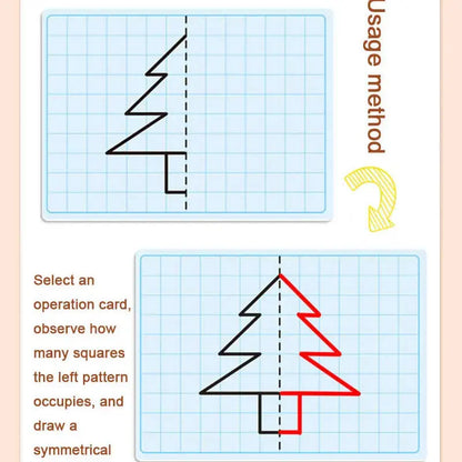 Symmetrical Drawing Workbook – Kids Grid Drawing & Motor Skills Practice