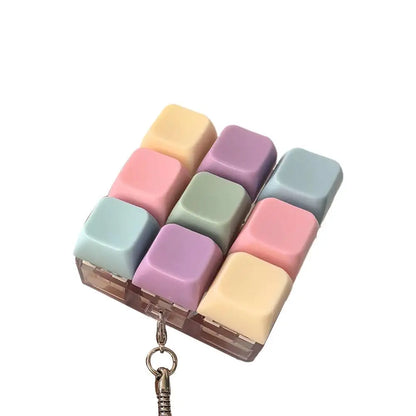 Keyboard Fidget Toy Mini Mechanical Keychain Stress Relief Toy
