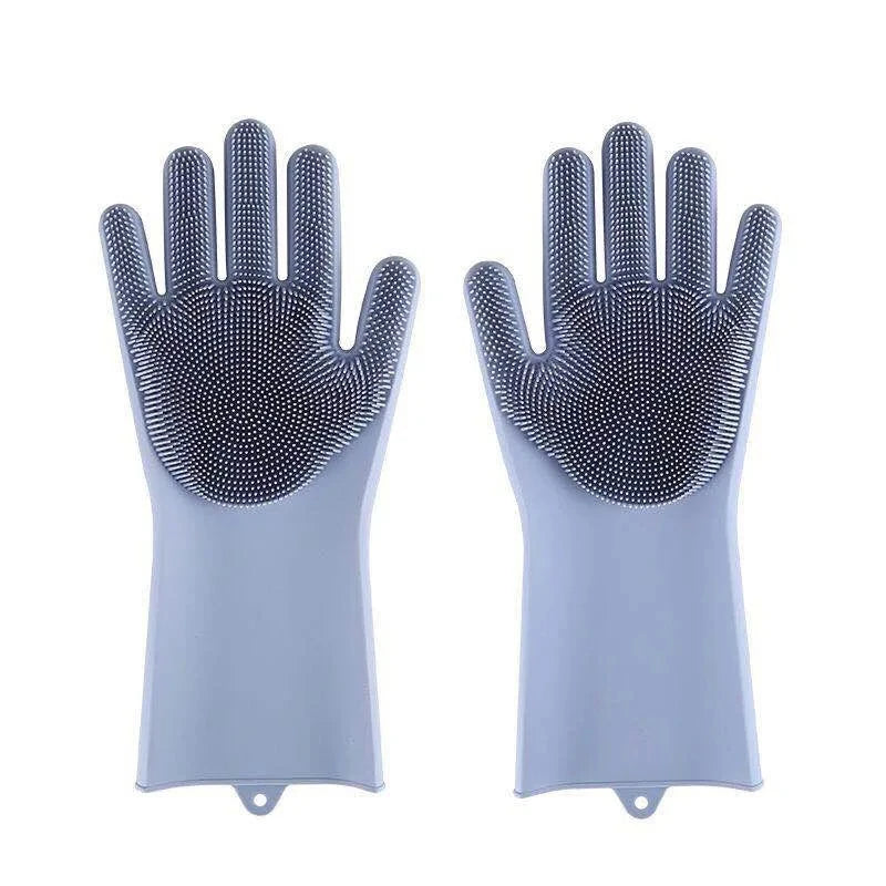 Pet Grooming Gloves, Silicone Deshedding & Bathing Gloves for Dogs & Cats