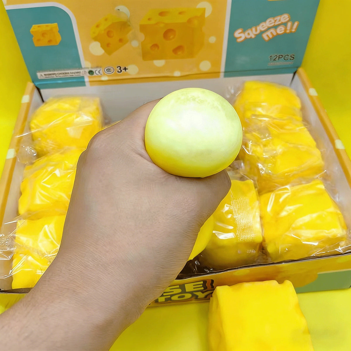 Cheese Squishy Fidget Toy Slow Rebound Squeeze Toy