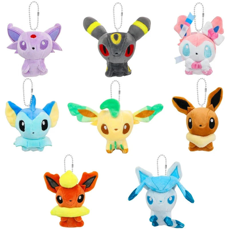Eevee Umbreon Sylveon Espeon Vaporeon Plush Toys Keychain Sylveon Espeon Duskull Haunter Flareon Stuffed Peluche Doll Gifts Kids