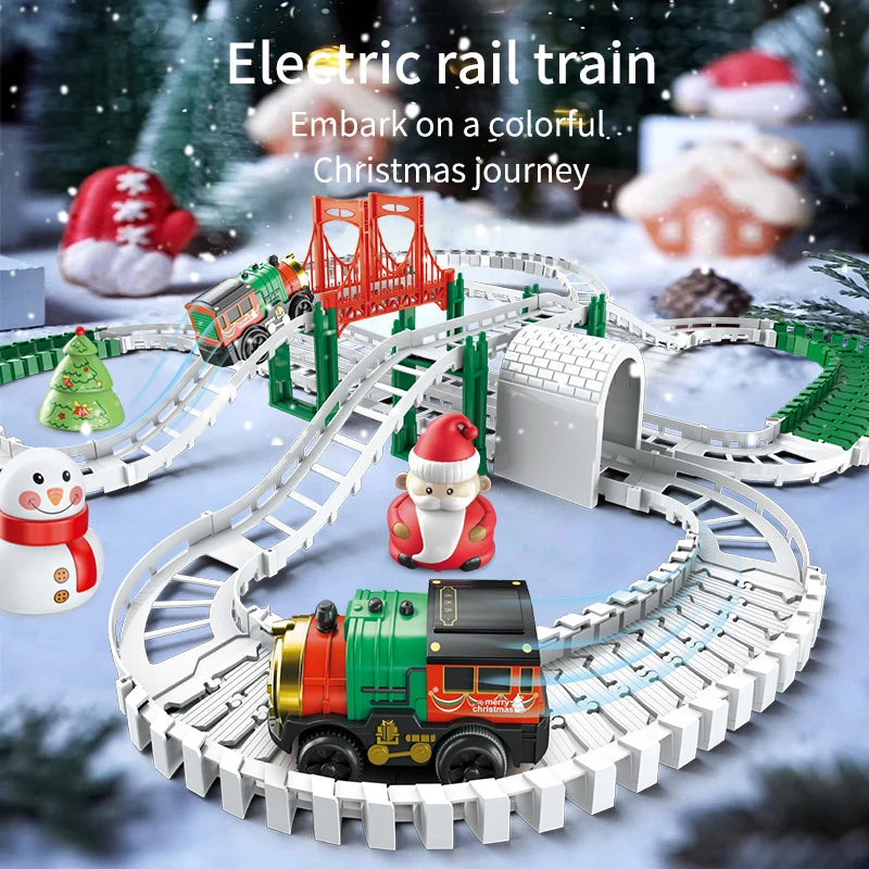 Christmas Track Train Toy – Plastic Track Toy for Kids