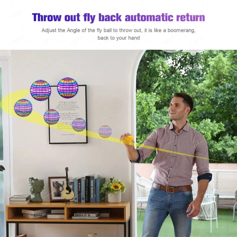 Flying Ball Toy with LED Lights – Boomerang Flying Spinner