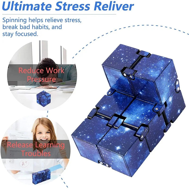 Infinity Cube Fidget Toy – Flip Puzzle Fingertip Game