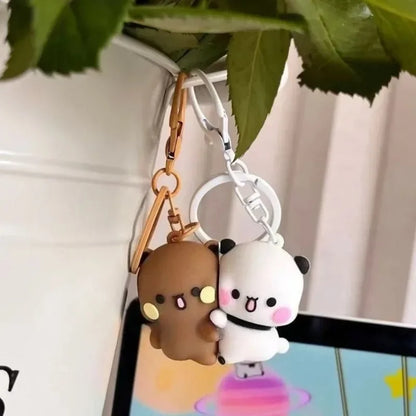 Cute Panda Magnetic Keychain – Backpack Pendant