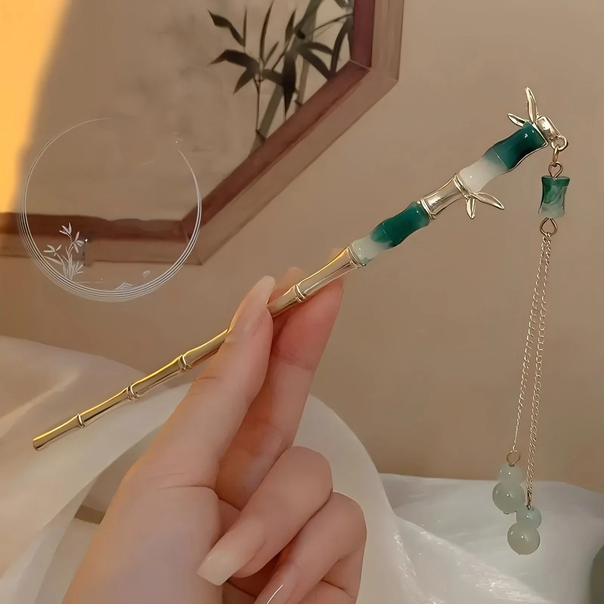 Chinese Hair Stick, Floral Tassel Hairpin for Women & Hairstyles