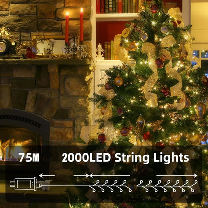 LED Firecracker String Lights with Remote Control