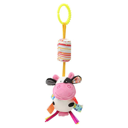 Baby Hanging Rattle – Plush Animal Sensory Toy for Stroller & Crib