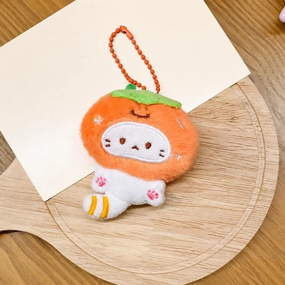 Plush Cat Keychain – Multicolor Couple Bag Charm