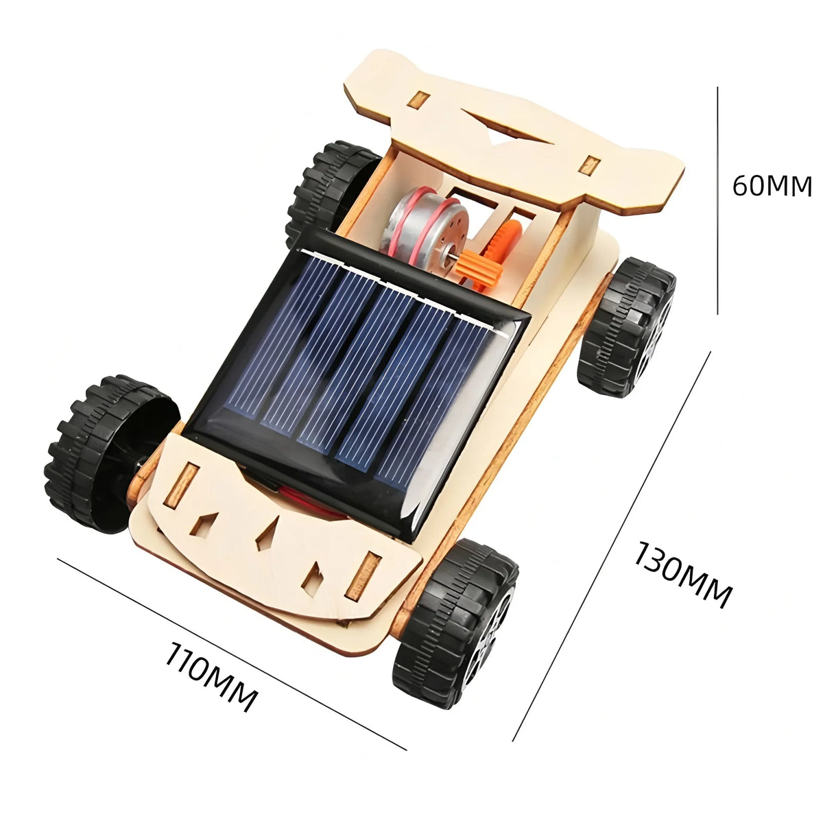 Solar Car Model Kit – DIY Wooden Science & Education Project