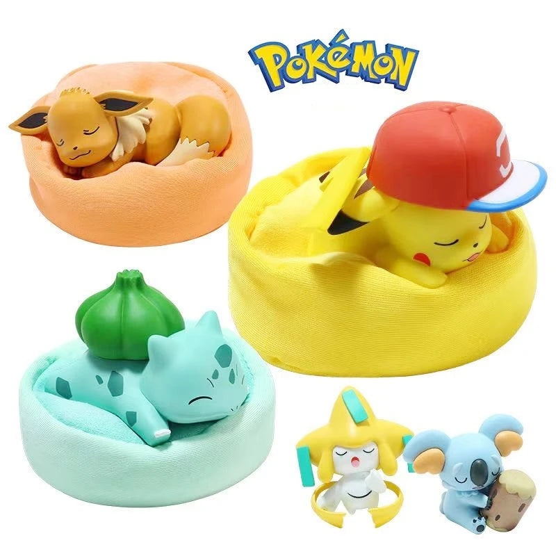 6-Piece Mini PVC Figure Set – 5–8cm Sleeping Pose Models
