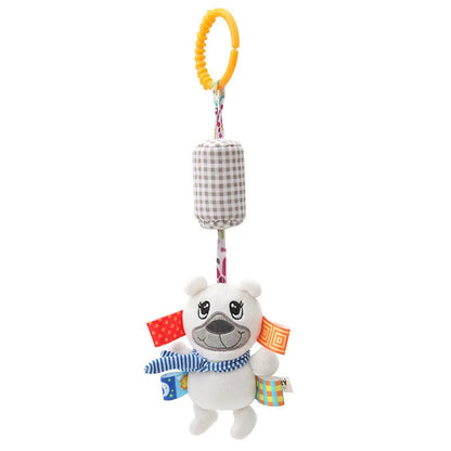 Baby Hanging Rattle – Plush Animal Sensory Toy for Stroller & Crib