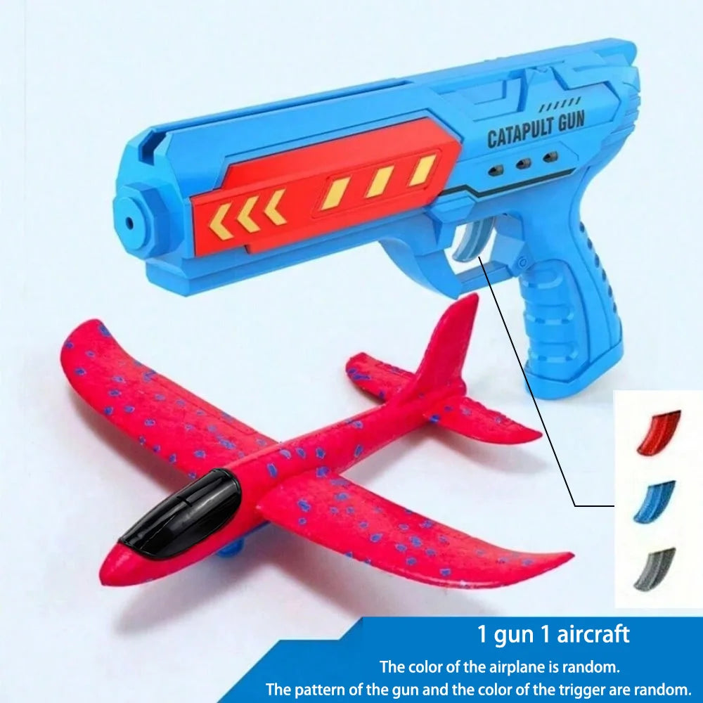 Kids' Foam Glider Planes with Catapult Launcher for Outdoor Play