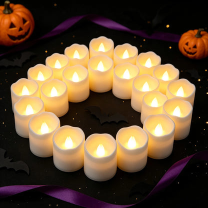24-Piece Flameless LED Tea Light Candles with Warm White Glow