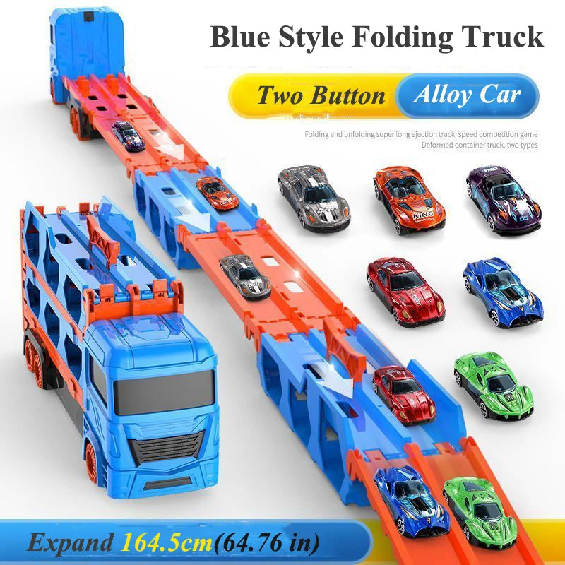 Toy Car Transporter Truck – Folding Racing & Storage Vehicle for Kids