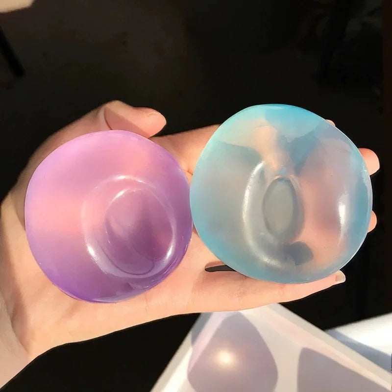 Coconut Squishy Toy – Transparent Mochi Squeeze Fidget
