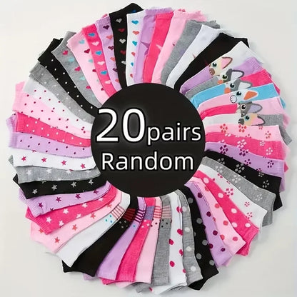 Women's Ankle Socks, Heart Print Low Cut Socks