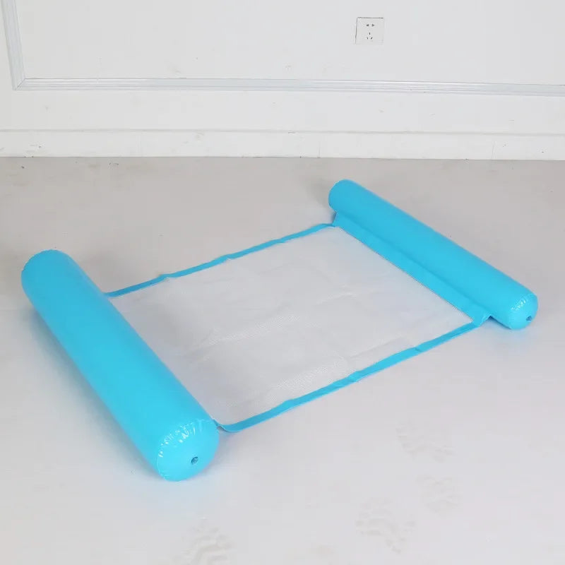 Summer Swim Inflatable Floating Water Mattresses Hammock Stripe Lounge Chairs Pool Water Sports Toys Floating Mat Pool Toys Kids