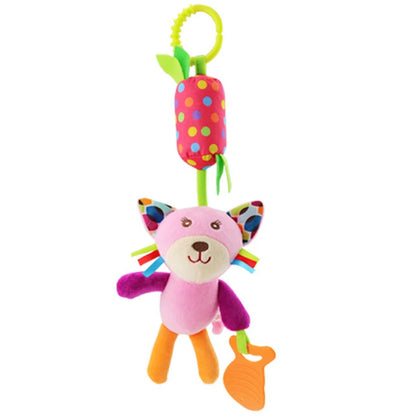 Baby Hanging Rattle – Plush Animal Sensory Toy for Stroller & Crib