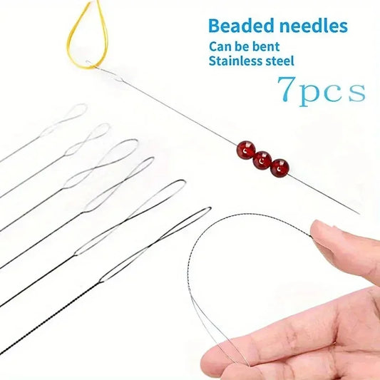 Beading Needles Set – 7pcs Stainless Steel Jewelry Making Tools