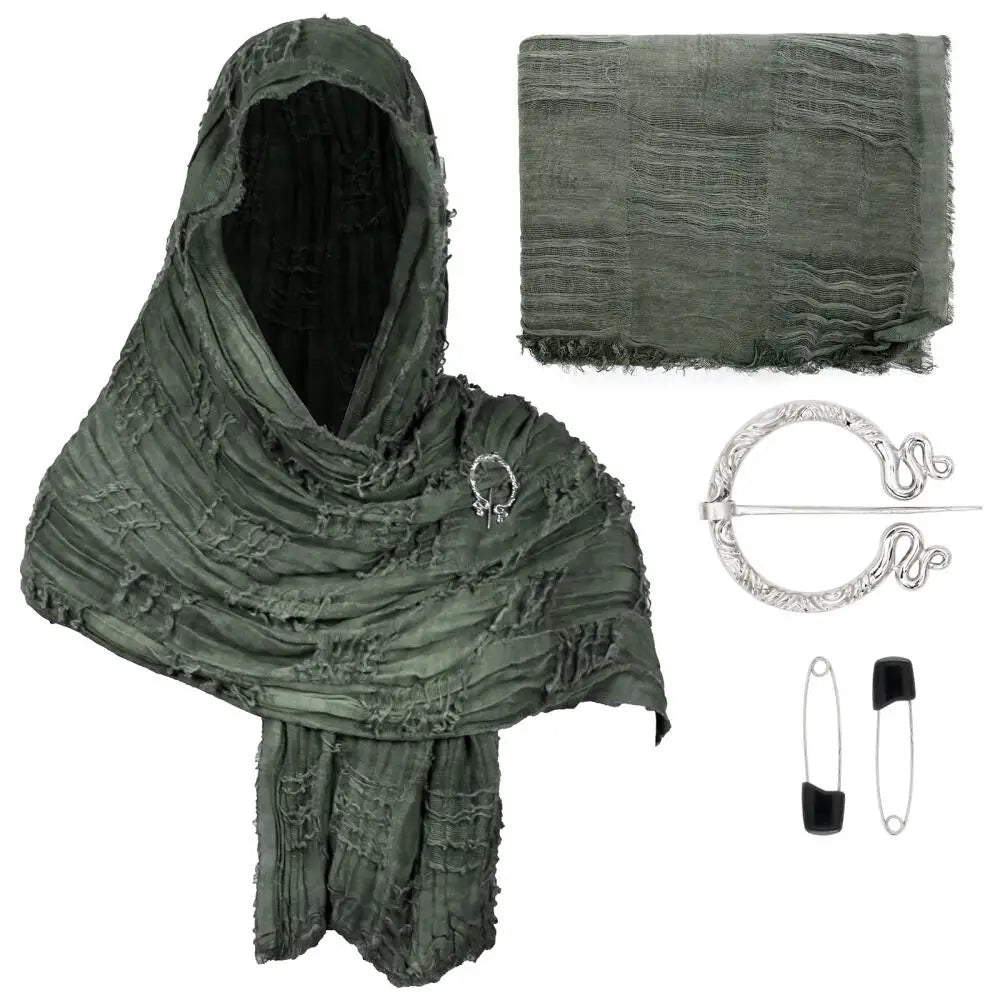 Medieval Hooded Cloak Vintage Cape – Renaissance Cosplay Costume