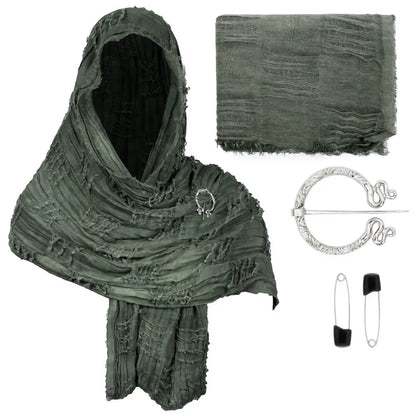 Medieval Hooded Cloak Vintage Cape – Renaissance Cosplay Costume