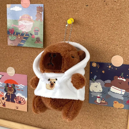 Capybara Plush Toy with Hoodie and Wings – Small Stuffed Animal