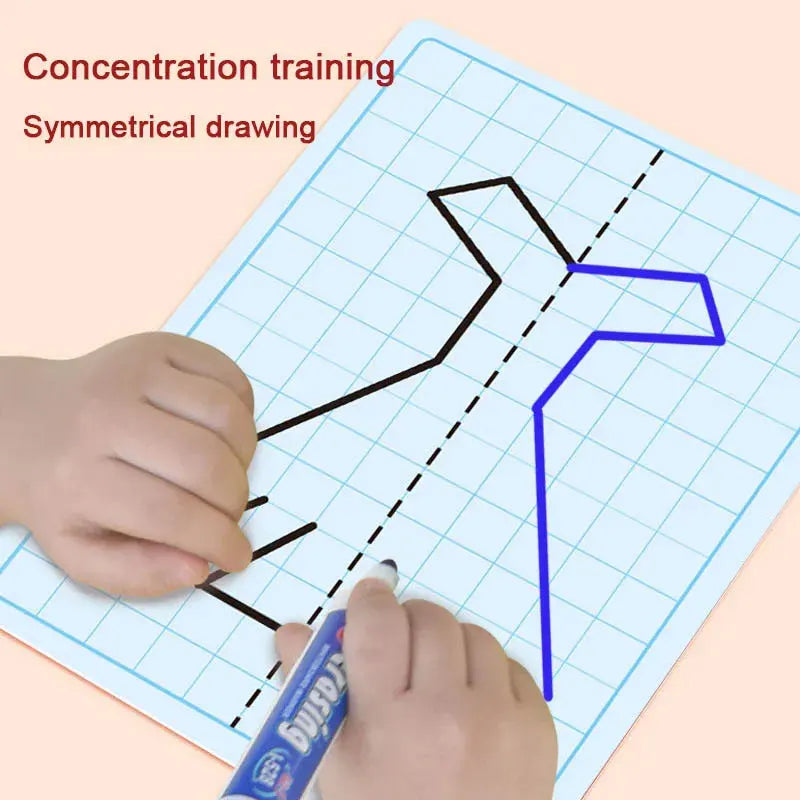 Symmetrical Drawing Workbook – Kids Grid Drawing & Motor Skills Practice