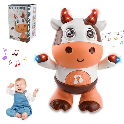 Dancing Cow Toy Electric Music Plush Interactive Baby Toy