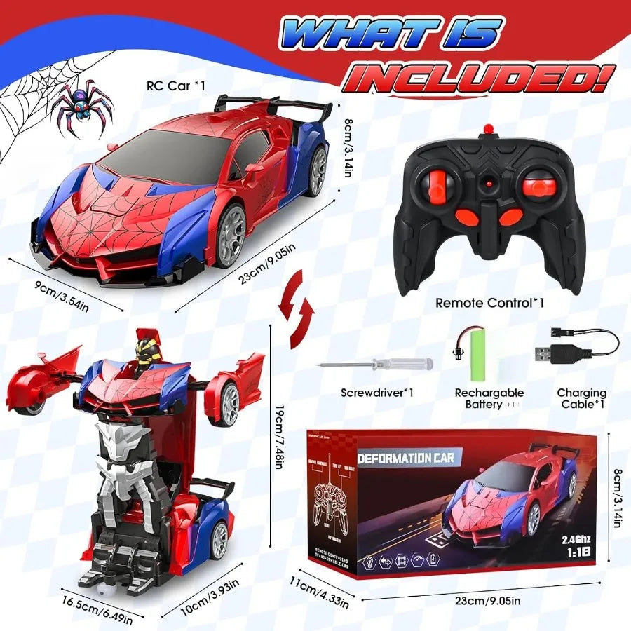2.4GHz Spider RC Robot Car with Stunts and LED Lights