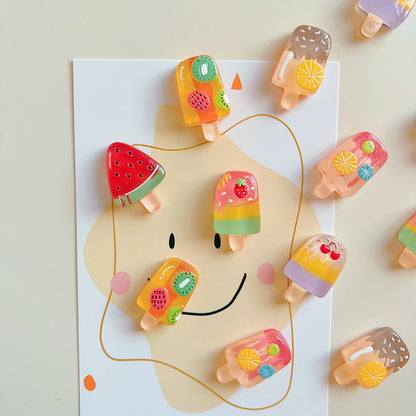 Fruit Fridge Magnets Set – 6PCS Strawberry, Watermelon & Ice Cream