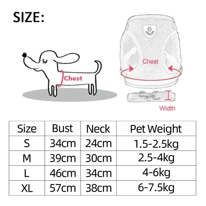 Adjustable Pet Harness with Leash