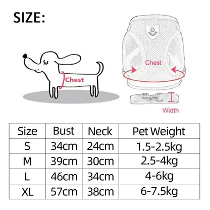 Adjustable Pet Harness with Leash