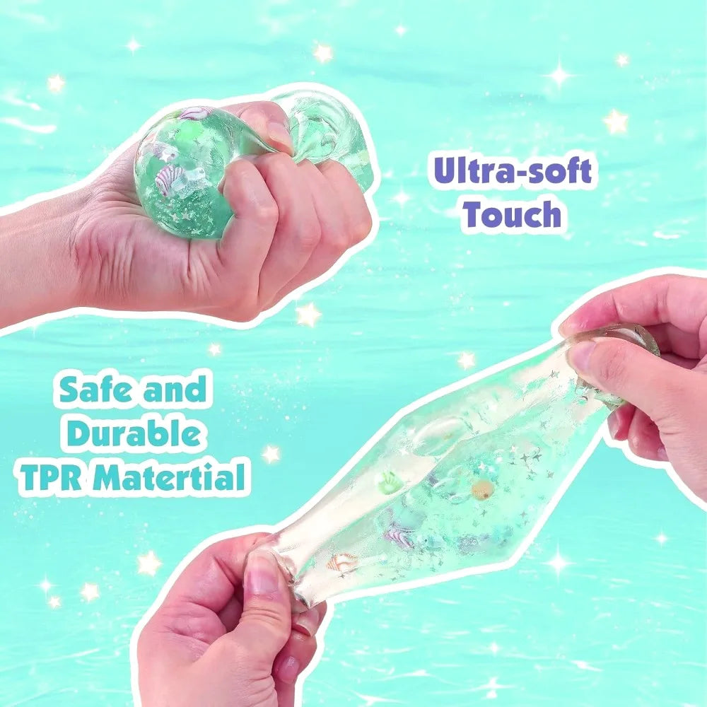 Ocean Shells Squishy Fidget Toy – Slow-Rise Sensory Squeeze Cube