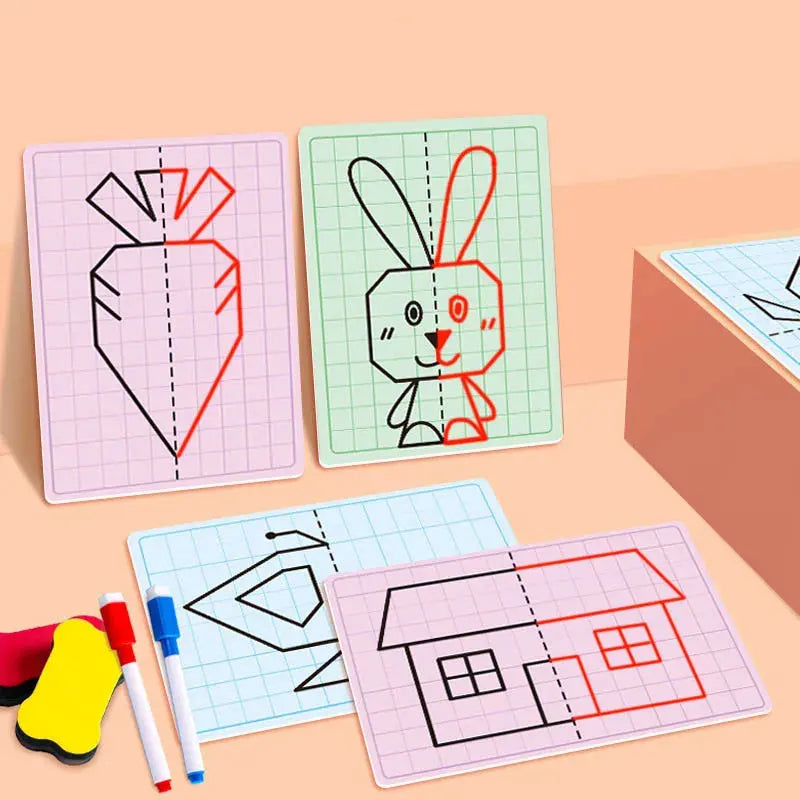Symmetrical Drawing Workbook – Kids Grid Drawing & Motor Skills Practice
