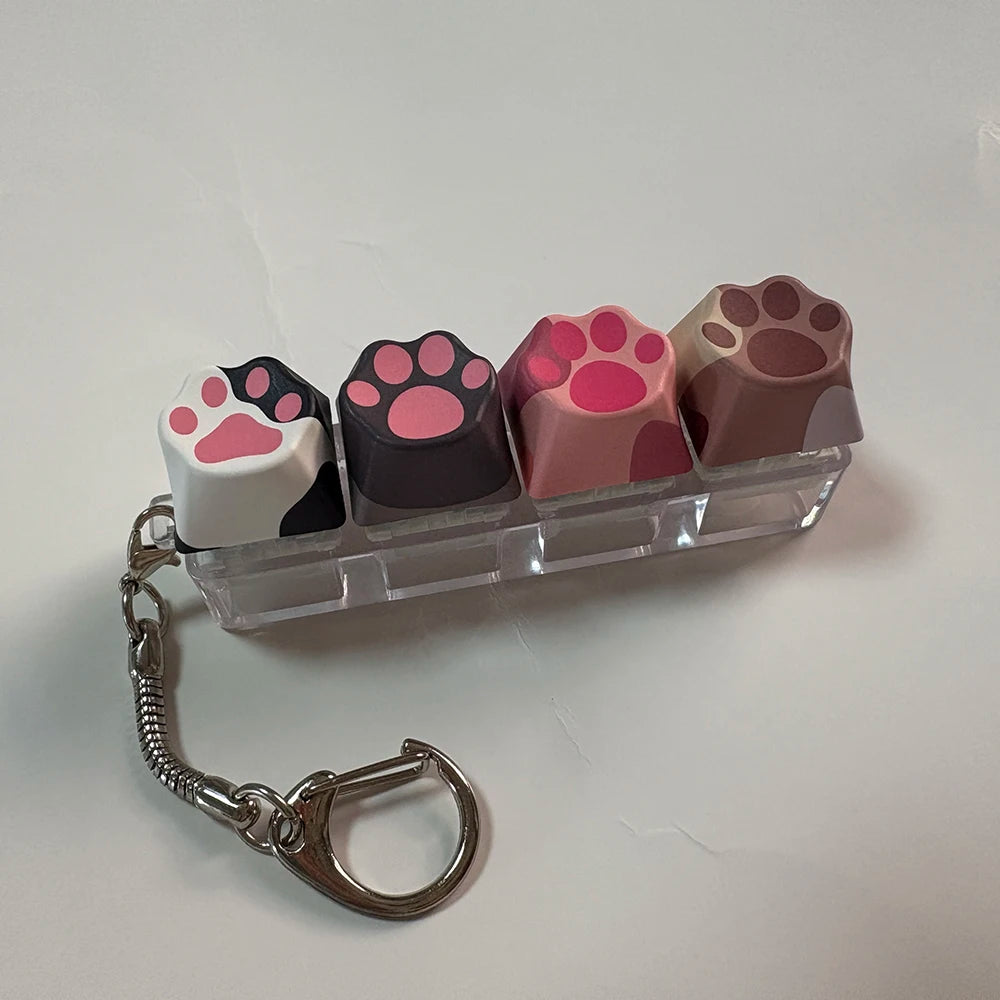 Cat Keychain – Keyboard-Style Fidget Toy with Click Sound
