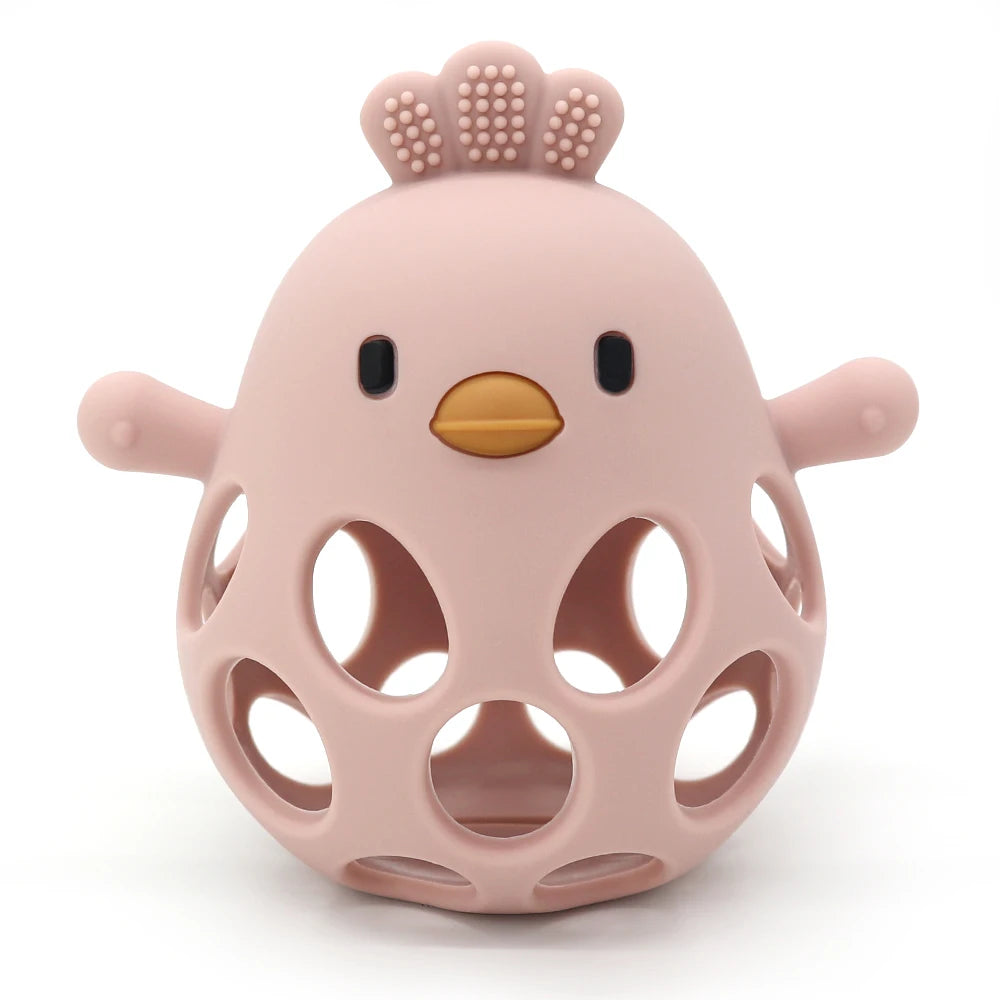 Baby Silicone Teether Cartoon Chick Chewing Toy