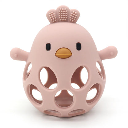Baby Silicone Teether Cartoon Chick Chewing Toy