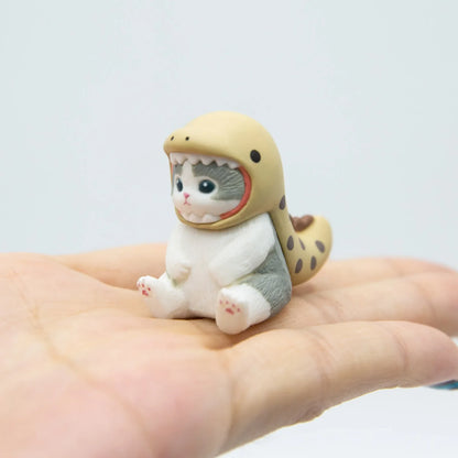 Marine Animal Cat Figurines – Cute Blind Box Table Ornaments