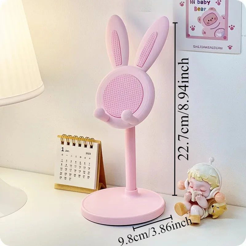 Adjustable Phone Stand – Cute Rabbit Desktop Holder for Phone & Tablet